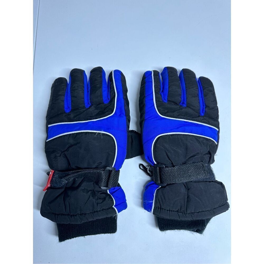Gloves Men's Rugged Wear Ski Winter Snow Waterproof Blue Sz L See Description